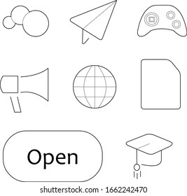 Vector illustration of different icons