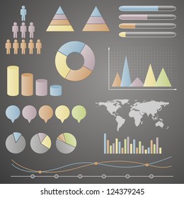 Vector Illustration of Different Info graphic Elements