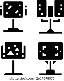Vector Illustration of Different Interactive Display Devices