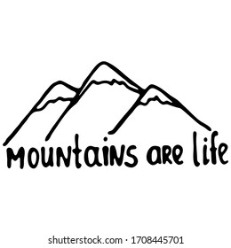 vector illustration, different lettering, doodle style drawing in black, isolate on a white background, for t-shirt prints, cups
