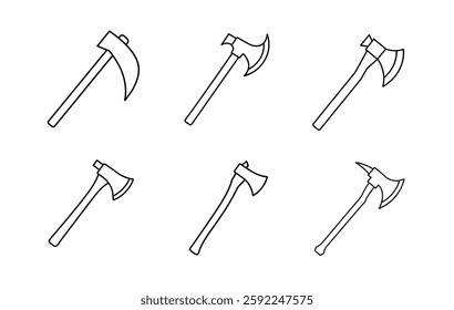  Vector Illustration of Different outline Types of Axes