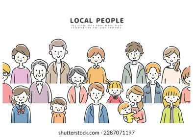 Vector illustration of different people.