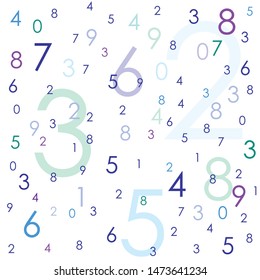 vector illustration of different random number on white background for numerology and counting concept