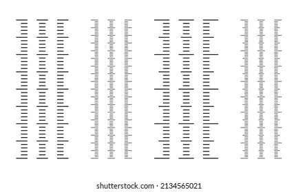 measuring scale on white background. scale of different units. markup for  rulers sign. flat style. 9797469 Vector Art at Vecteezy