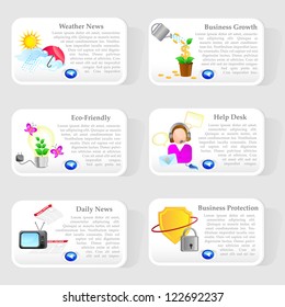 vector illustration of different template for business,weather and environmental