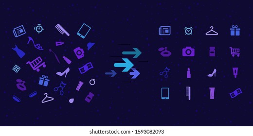 Vector Illustration Of Different Things Disorganized And Organized Way Declutter Organization Concept