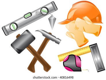 vector illustration with different tools