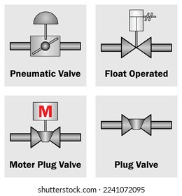 Vector Illustration for Different Type of Valve