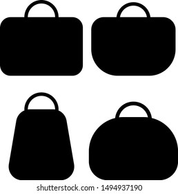 Vector illustration of different types of simple bags