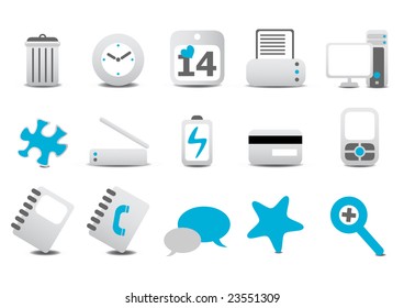 Vector illustration of different  Website and Internet icons