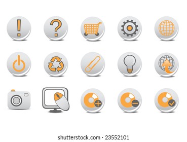 Vector illustration of different  Website and Internet buttons