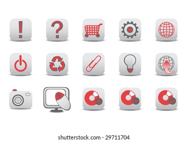 Vector illustration of different  Website and Internet icons