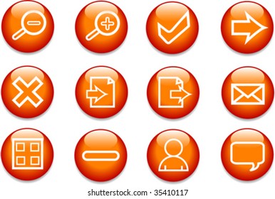 Vector illustration of different Website and Internet icons
