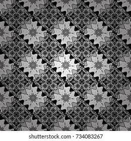 Vector illustration. Digital art abstract seamless pattern. Abstract white, gray and black image with a squares.