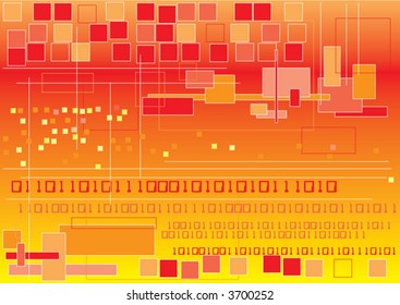 Vector illustration of digital binary code technology in vector format