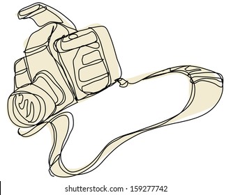 Vector illustration of a digital camera