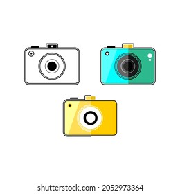 ilustración vectorial del icono de cámara digital