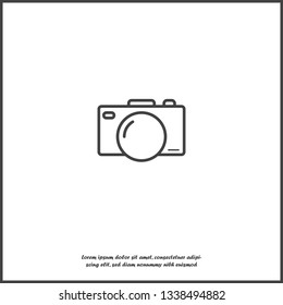Vector illustration of a digital camera. Retro camera icon Layers grouped for easy editing illustration. For your design