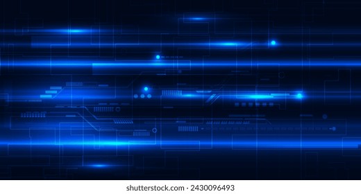 Vector illustration of digital circuit grid line patterns with glowing effect hi tech technology background.Digital tech concept.