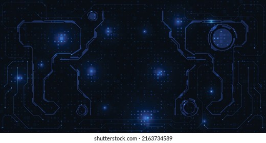 Vektorgrafik der digitalen Elemente Gitterschaltungen Muster für Werbung, Spieleentwicklung Kunstwerk.Digitale Innovation und Technologiekonzepte.