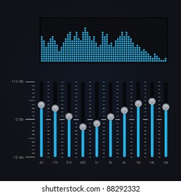 Vector illustration of digital equalizer