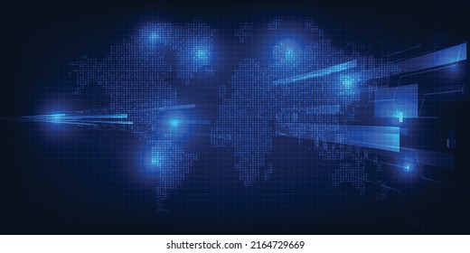 Vector illustration of digital innovation communication technology.Future digital technology and innovation concept.