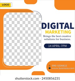 Vector illustration Digital marketing post banner editable templates