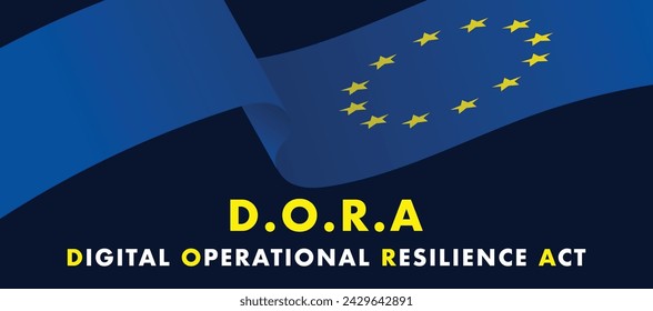 Vector illustration of Digital Operational Resilience Act abbreviation DORA