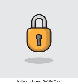 Vector illustration of a digital padlock symbolizing cybersecurity and data protection Featuring a modern lock design internet security privacy protection encryption and digital safety themes Scalable