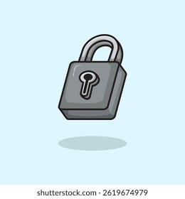 Vector illustration of a digital padlock symbolizing cybersecurity and data protection Featuring a modern lock design internet security privacy protection encryption and digital safety themes Scalable