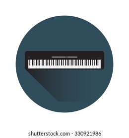 Vector illustration of digital piano
