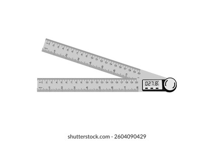 Vector illustration Digital Protractor isolated on a white background, measuring tool, equipment