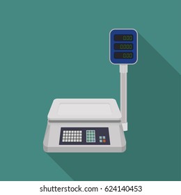 Vector illustration of digital scales