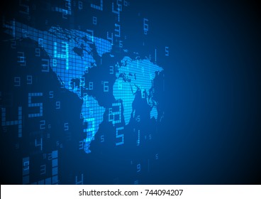 Vector illustration digital technology concept some Elements of this image furnished by NASA