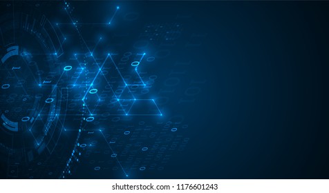 Vector illustration. Digital technology and engineering background.