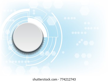 Vector illustration digital technology on white background concept