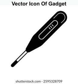 Vector Illustration of a Digital Thermometer Gadget for Medical Use