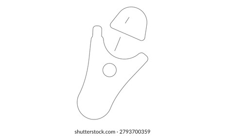 Vector illustration of a digital thermometer with a removable cap, representing medical equipment for measuring body temperature