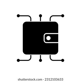 vector illustration of digital wallet icon on white background