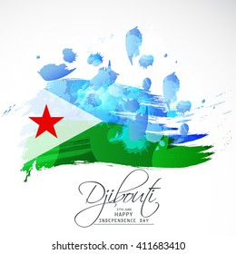 Vector illustration of Dijbouti independence day.