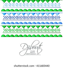 Vector illustration of Dijbouti independence day.