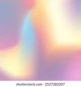 Ilustração vetorial de um fundo holográfico escuro em neon azul, amarelo, roxo cores com um brilho brilhante. Ideal para projetos criativos em um estilo moderno
