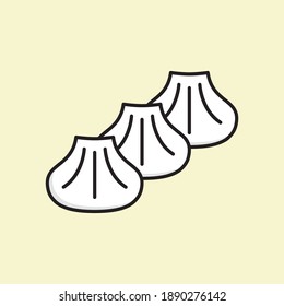 Vector illustration of dim sum. suitable for food products and restaurant menus.
