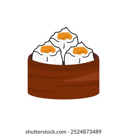 Vector illustration of Dimsum, a typical Chinese food