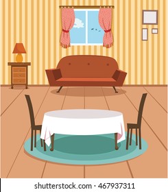 Vector illustration of Dining Room.
