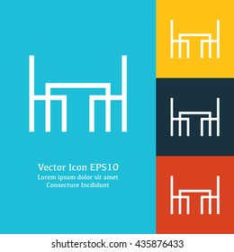 Vector illustration of dining room icon