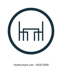 Vector illustration of dining room icon