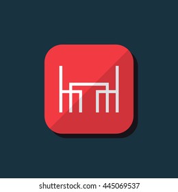Vector illustration of dining room icon