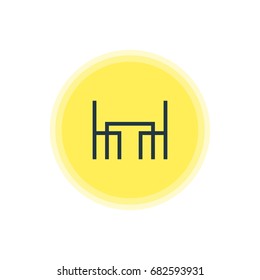 Vector Illustration Of Dining Table Icon. Beautiful Kitchenware Element Also Can Be Used As Dinner Table Element.
