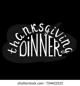 Vector illustration for dinner Thanksgiving Day. Thanksgiving dinner postcard/card congratulation of Thanksgiving Day